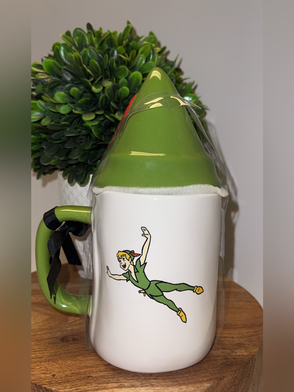 Rae Dunn Green Disney White Peter Pan Themed Mug